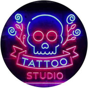 Skull Tattoo Studio LED Light Sign - LED Gift Works