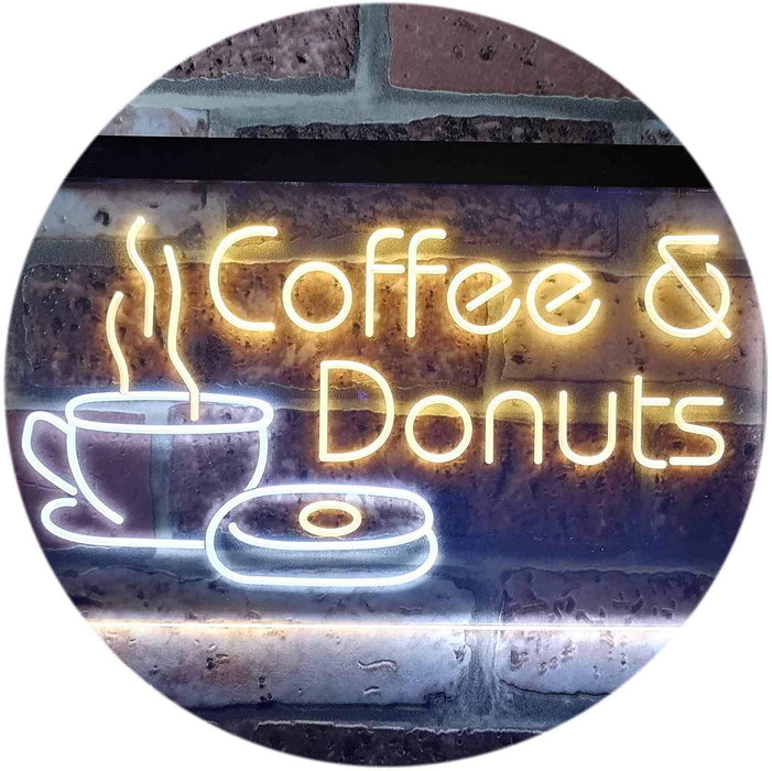 Coffee Donuts LED Light Sign - Way Up Gifts