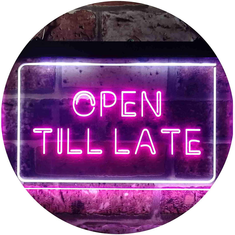Open Till Late LED Light Sign - LED Gift Works