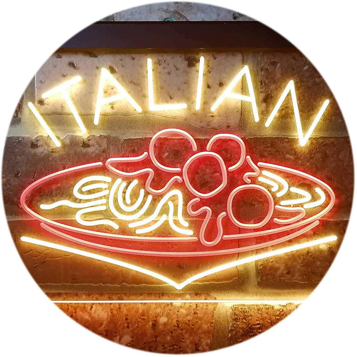 Spaghetti Meatballs Restaurant Italian Food LED Light Sign - Way Up Gifts