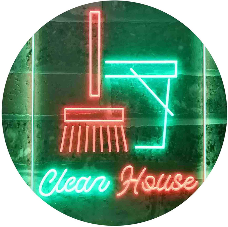 Clean House Helper Maid Service LED Light Sign - LED Gift Works