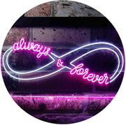 Love Infinity Always & Forever LED Light Sign - LED Gift Works