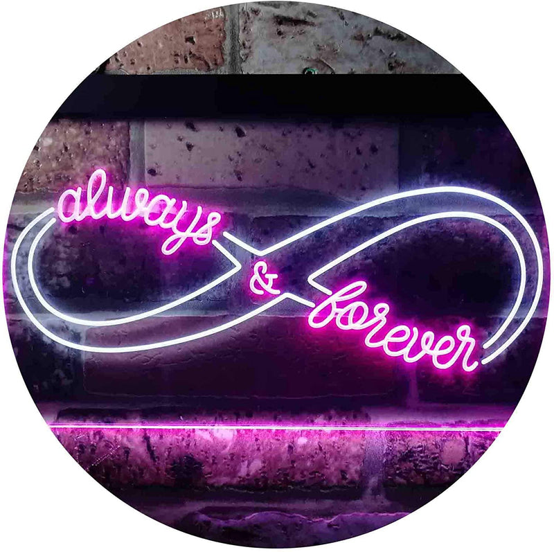 Love Infinity Always & Forever LED Light Sign - LED Gift Works