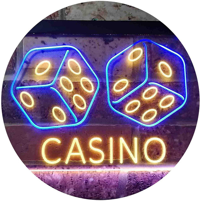 Dice Casino LED Light Sign - Way Up Gifts