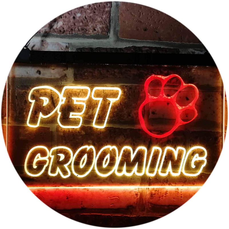 Paw Print Pet Grooming LED Light Sign - LED Gift Works