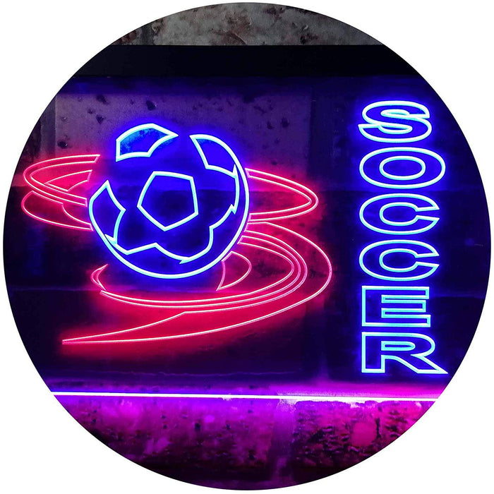 Kids Room Decor Soccer LED Light Sign - Way Up Gifts