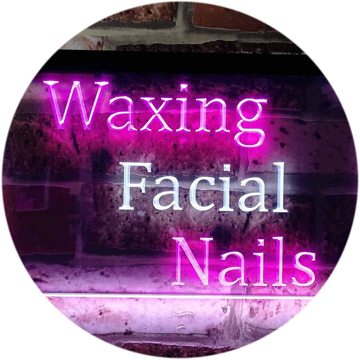 Waxing Facial Nails LED Light Sign - Way Up Gifts