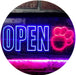 Open Paw Print Dog Grooming LED Light Sign - Way Up Gifts