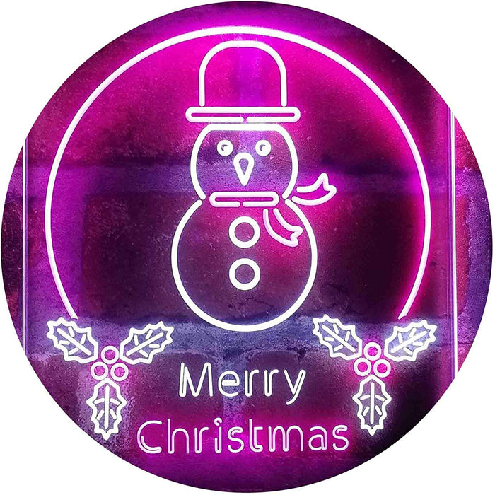 Merry Christmas Decoration Snowman LED Light Sign - Way Up Gifts