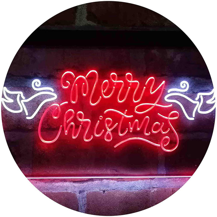 Merry Christmas Wing Decoration LED Light Sign - Way Up Gifts