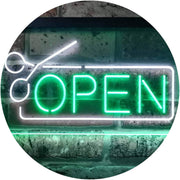 Scissors Open Barber Salon Hair Cuts LED Light Sign - LED Gift Works