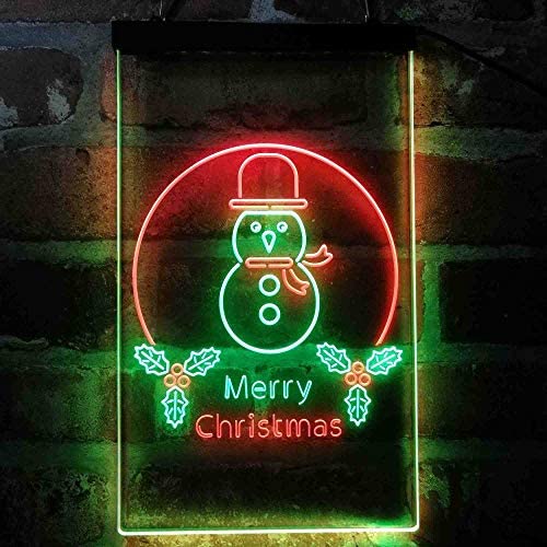 Merry Christmas Decoration Snowman LED Light Sign - Way Up Gifts