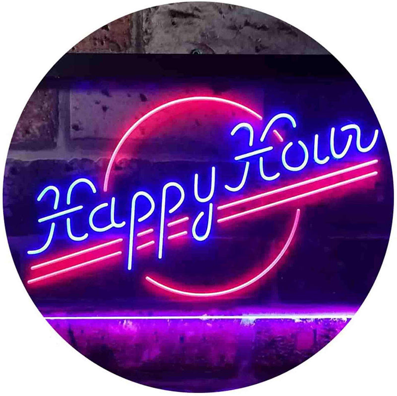 Happy Hour LED Light Sign - LED Gift Works