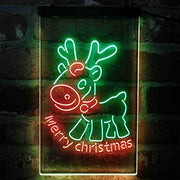 Merry Christmas Reindeer LED Light Sign - LED Gift Works