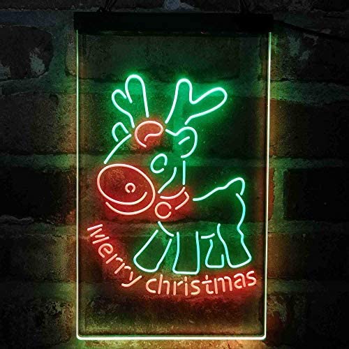 Merry Christmas Reindeer LED Light Sign - LED Gift Works