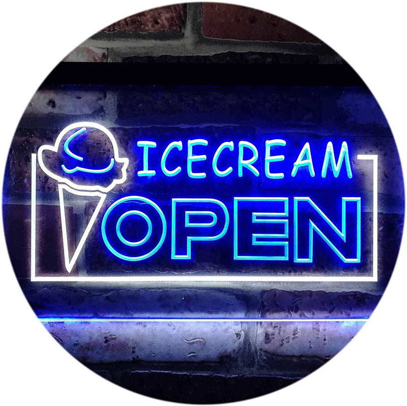 Open Ice Cream LED Light Sign - LED Gift Works