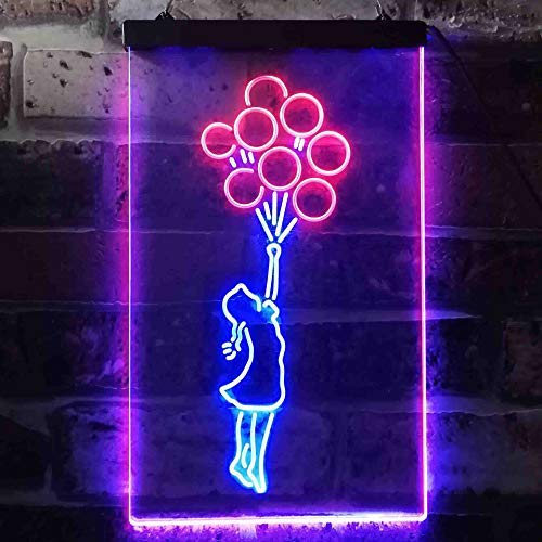 Balloon Girl Kids Room Decor LED Light Sign - Way Up Gifts