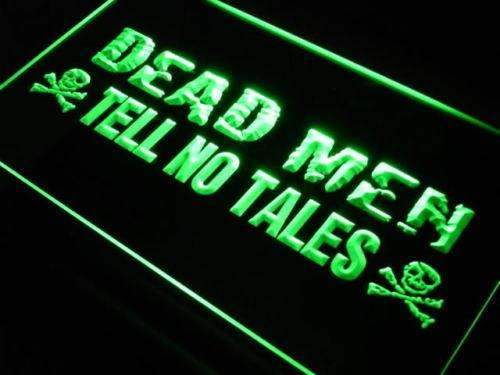 Dead Men Tell No Tales Pirate LED Light Sign - Way Up Gifts