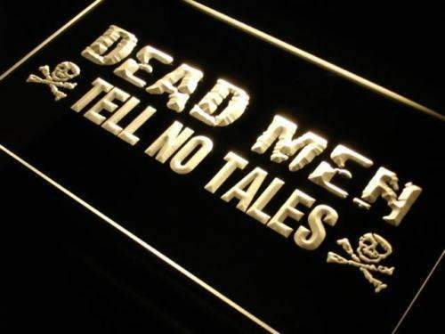 Dead Men Tell No Tales Pirate LED Light Sign - LED Gift Works
