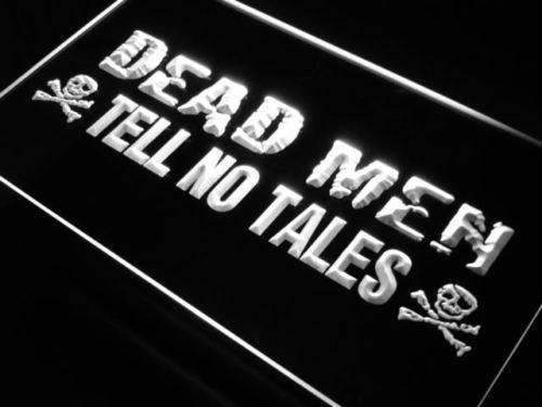 Dead Men Tell No Tales Pirate LED Light Sign - Way Up Gifts