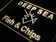 Deep Sea Fish and Chips LED Light Sign - LED Gift Works