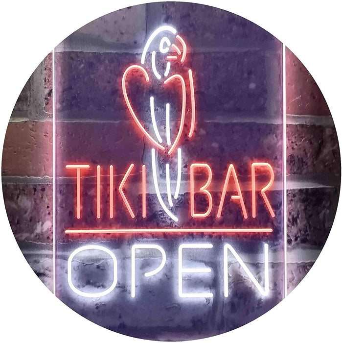 Parrot Tiki Bar Open LED Light Sign - Way Up Gifts