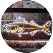 Walleye Fish Fishing Bait Store LED Light Sign - LED Gift Works