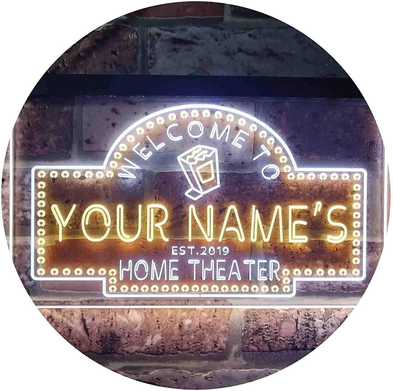 Personalized Movie Room Home Theater LED Light Sign - LED Gift Works