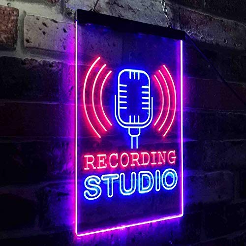Microphone Recording Studio LED Light Sign - Way Up Gifts