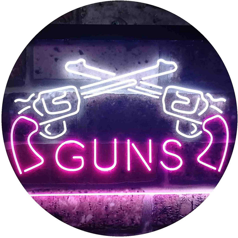 Gun Shop Guns LED Light Sign - LED Gift Works