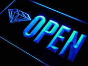 Diamonds Jewelry Shop Open LED Light Sign - LED Gift Works
