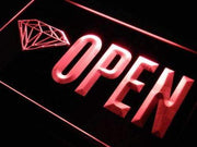 Diamonds Jewelry Shop Open LED Light Sign - LED Gift Works