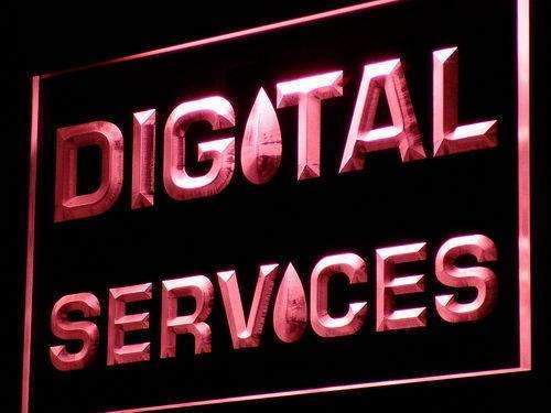 Digital Services LED Light Sign - LED Gift Works