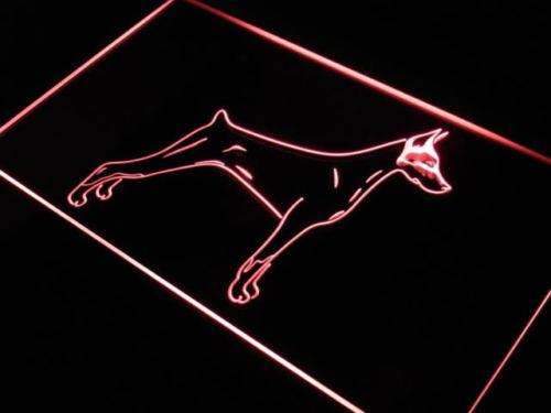 Doberman Pinscher LED Light Sign - LED Gift Works