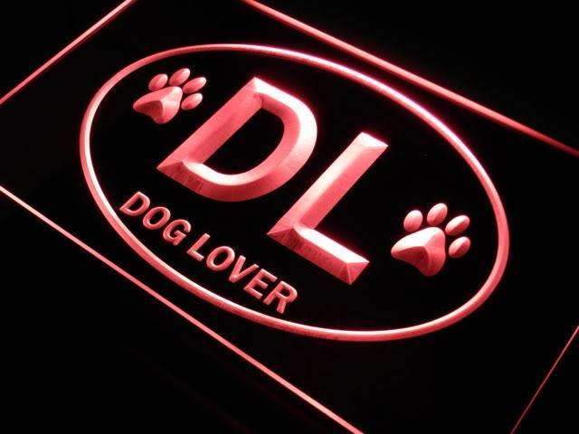 Dog Lover DL LED Light Sign - Way Up Gifts