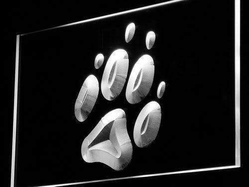 Dog Paw Print LED Light Sign - Way Up Gifts