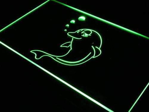 Dolphin Bubbles Decor LED Light Sign - LED Gift Works