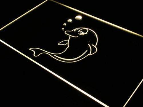 Dolphin Bubbles Decor LED Light Sign - Way Up Gifts