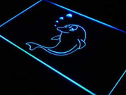Dolphin Bubbles Decor LED Light Sign - LED Gift Works