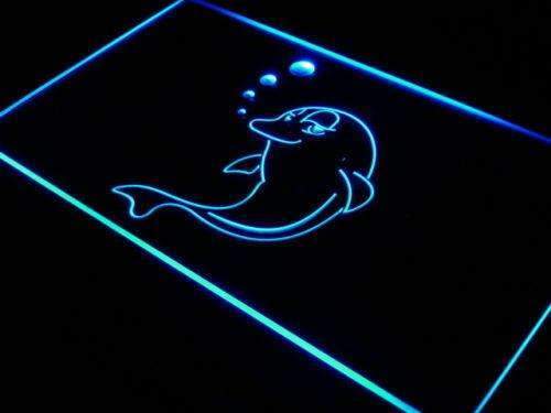 Dolphin Bubbles Decor LED Light Sign - LED Gift Works