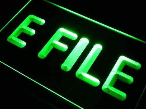 E File Tax Services LED Light Sign - LED Gift Works