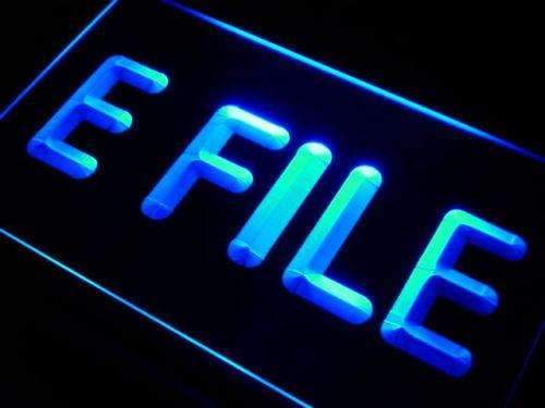 E File Tax Services LED Light Sign - Way Up Gifts