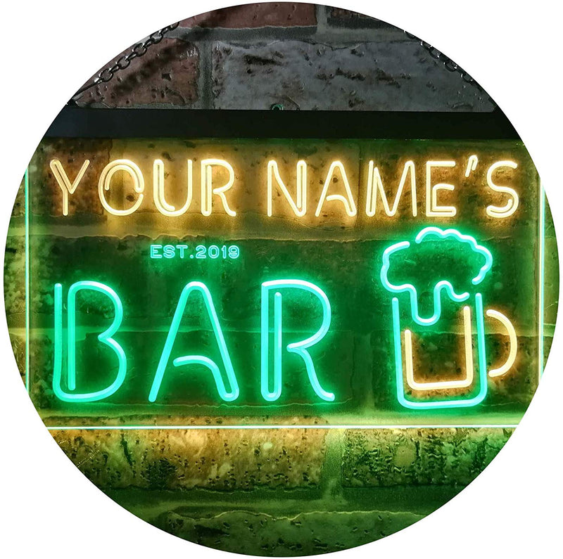 Personalized Beer Mug Bar LED Light Sign - LED Gift Works