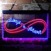 Love Infinity Always & Forever LED Light Sign - LED Gift Works