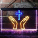Christianity Hands Cross LED Light Sign - Way Up Gifts