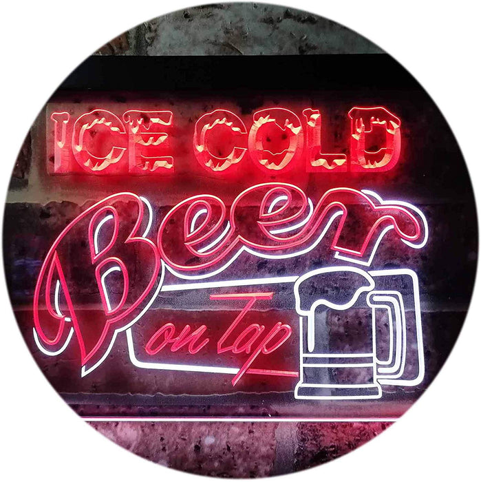 Ice Cold Beer On Tap LED Light Sign - Way Up Gifts