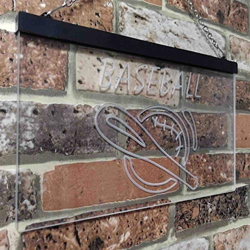 Baseball Man Cave Sports Wall Decor LED Light Sign - LED Gift Works