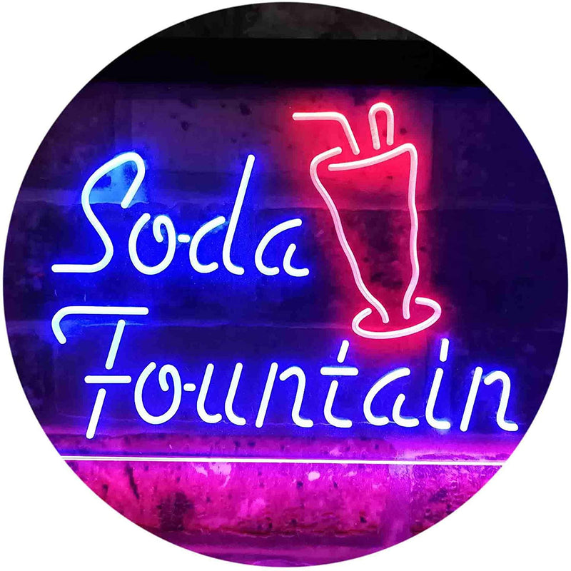 Soda Fountain Drinks LED Light Sign - LED Gift Works