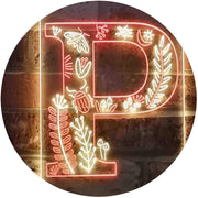 Family Name Letter P Monogram Initial LED Light Sign - LED Gift Works