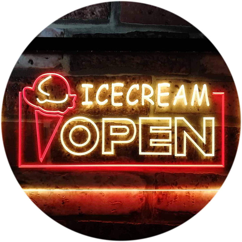 Open Ice Cream LED Light Sign - LED Gift Works